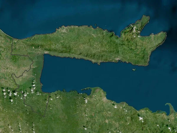 Samana Provincia República Dominicana Mapa Satelital Baja Resolución — Foto de Stock