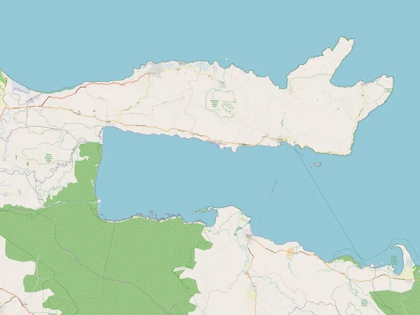 Samana Província República Dominicana Abrir Mapa Ruas — Fotografia de Stock