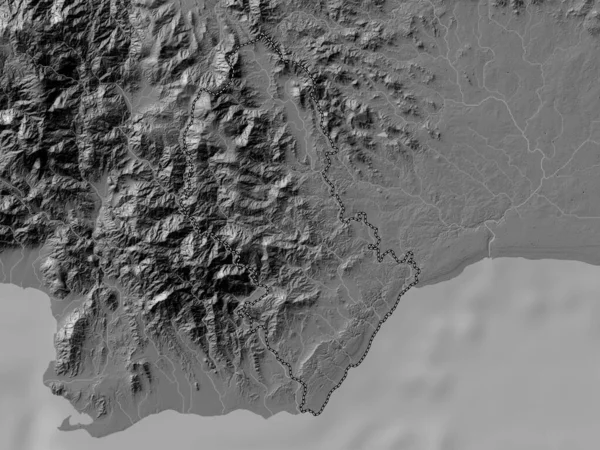 San Cristobal Província República Dominicana Bilevel Mapa Elevação Com Lagos — Fotografia de Stock