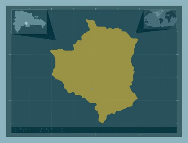 San Jose Ocoa Província República Dominicana Forma Cor Sólida Mapa — Fotografia de Stock