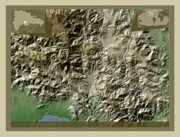 San Jose Ocoa Dominik Cumhuriyeti Ili Yükseklik Haritası Göller Nehirlerle — Stok fotoğraf