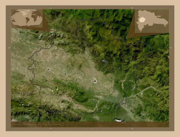 Σαν Χουάν Επαρχία Δομινικανής Δημοκρατίας Δορυφορικός Χάρτης Χαμηλής Ανάλυσης Τοποθεσίες — Φωτογραφία Αρχείου