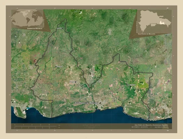 Сан Педро Макорис Провинция Доминиканская Республика Спутниковая Карта Высокого Разрешения — стоковое фото
