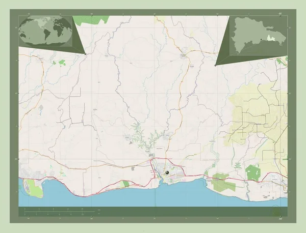 San Pedro Macoris Província República Dominicana Abrir Mapa Rua Mapa — Fotografia de Stock