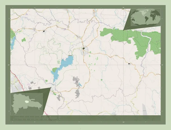 Sanchez Ramirez Provincie Dominicaanse Republiek Open Plattegrond Locaties Van Grote — Stockfoto