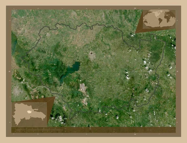 Sanchez Ramirez Província República Dominicana Mapa Satélite Baixa Resolução Mapa — Fotografia de Stock