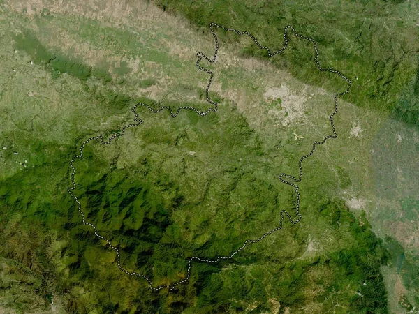 Santiago Province Dominican Republic Low Resolution Satellite Map — Stock Photo, Image