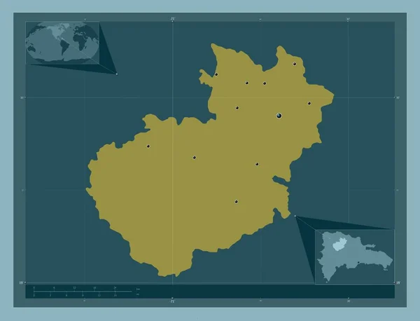 Santiago Provincia Della Repubblica Dominicana Forma Tinta Unita Località Delle — Foto Stock