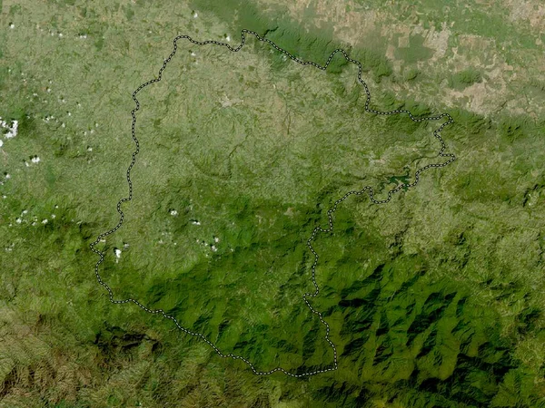 Santiago Rodriguez Dominik Cumhuriyeti Ili Düşük Çözünürlüklü Uydu Haritası — Stok fotoğraf