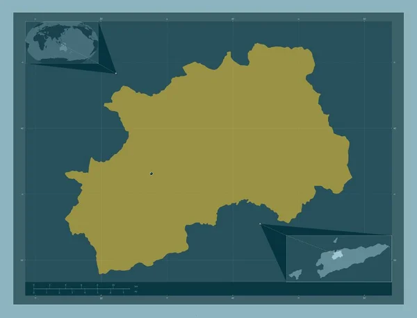 모르의 구역이다 색깔의 지역의 도시들의 Corner Auxiliary Location — 스톡 사진