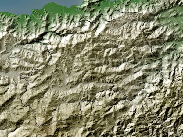 Aileu Municipality East Timor Elevation Map Colored Wiki Style Lakes — Stock Photo, Image