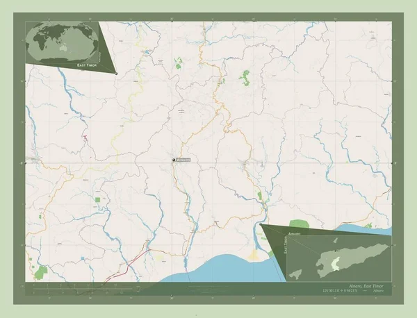 Ainaro Gemeinde Osttimor Open Street Map Orte Und Namen Der — Stockfoto