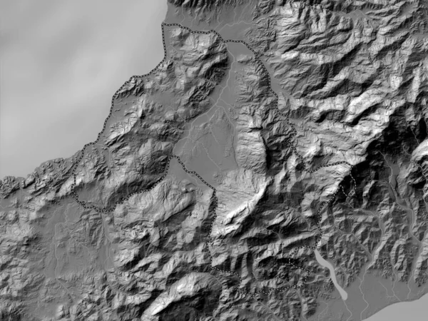 Bobonaro Município Timor Leste Bilevel Mapa Elevação Com Lagos Rios — Fotografia de Stock