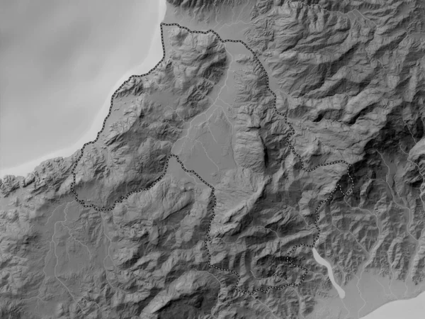 Бобонаро Муниципалитет Восточного Тимора Карта Высот Оттенках Серого Озерами Реками — стоковое фото