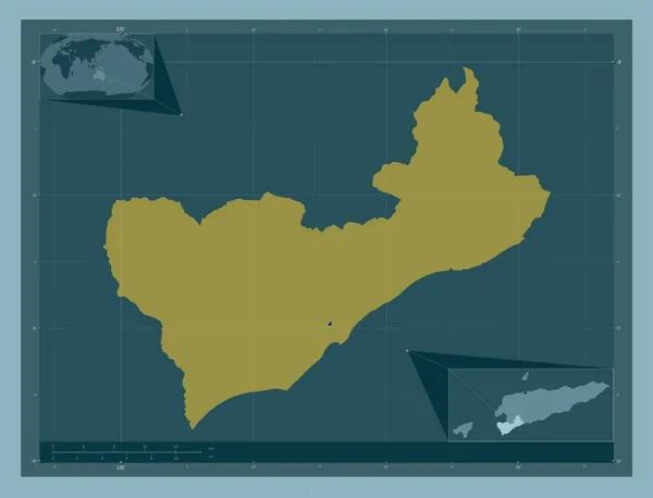 Ковалима Муниципалитет Восточного Тимора Твердая Форма Цвета Вспомогательные Карты Расположения — стоковое фото