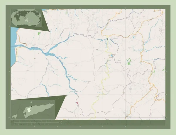 Ermera Gemeinde Osttimor Open Street Map Standorte Der Wichtigsten Städte — Stockfoto