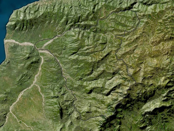 Ermera Δήμος Ανατολικού Τιμόρ Χάρτης Δορυφόρου Χαμηλής Ανάλυσης — Φωτογραφία Αρχείου