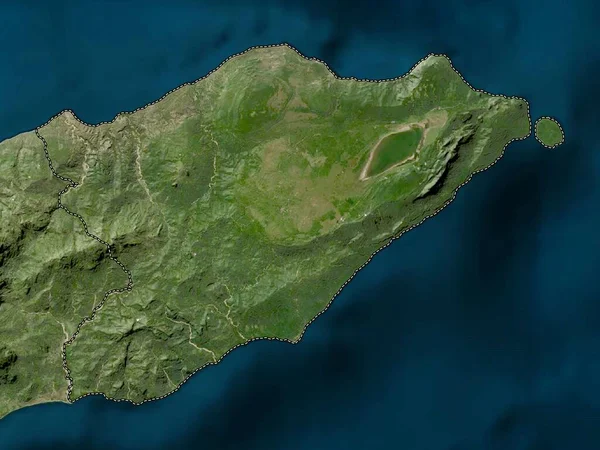 Lautem Municipality East Timor Low Resolution Satellite Map — Stock Photo, Image