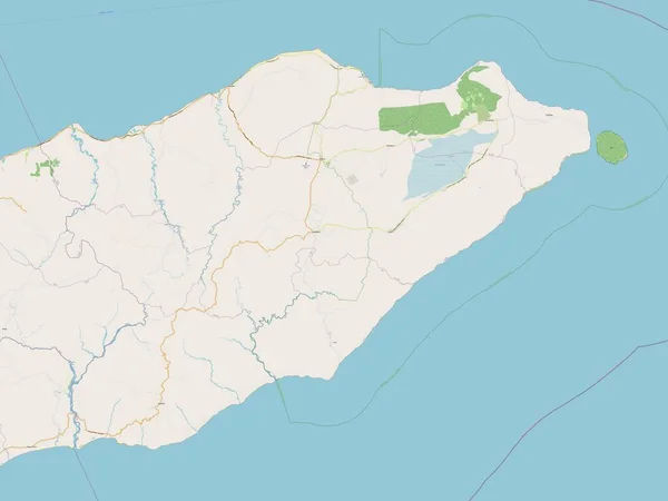 Lautem Município Timor Leste Abrir Mapa Ruas — Fotografia de Stock