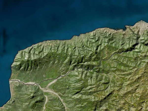 Liquica Östtimors Kommun Lågupplöst Satellitkarta — Stockfoto