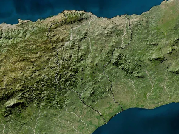 Manatuto Östtimors Kommun Lågupplöst Satellitkarta — Stockfoto