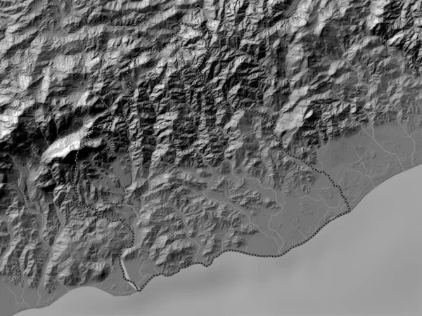 Мануфахи Муниципалитет Восточного Тимора Карта Высот Билевеля Озерами Реками — стоковое фото