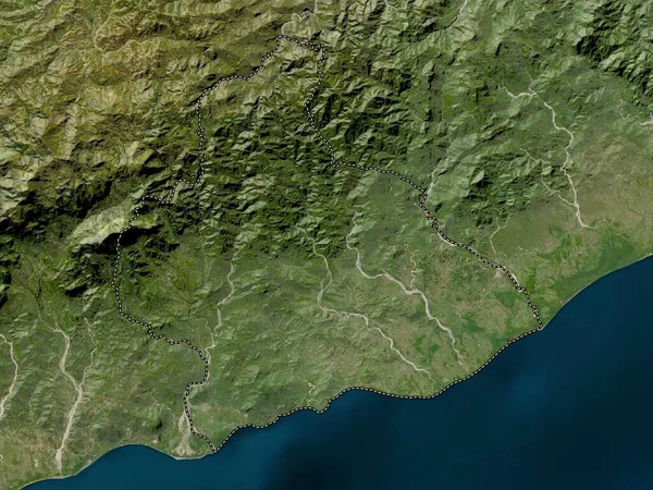 Manufahi Gmina Timor Wschodni Mapa Satelitarna Niskiej Rozdzielczości — Zdjęcie stockowe