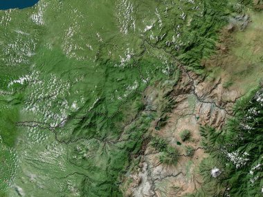 Imbabura, Ekvador vilayeti. Yüksek çözünürlüklü uydu haritası