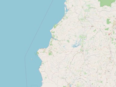 Manabi, Ekvador vilayeti. Açık Sokak Haritası