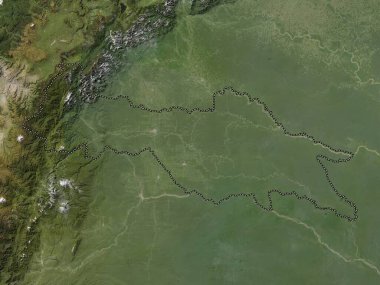 Sucumbios, Ekvador vilayeti. Düşük çözünürlüklü uydu haritası