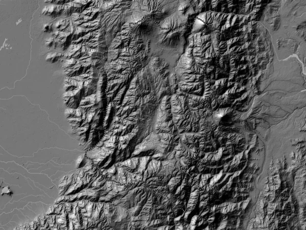 Chimborazo Provincia Ecuador Mapa Elevación Bilevel Con Lagos Ríos — Foto de Stock