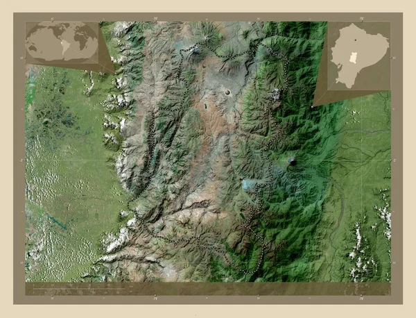 Chimborazo Provinz Ecuador Hochauflösende Satellitenkarte Eck Zusatzstandortkarten — Stockfoto