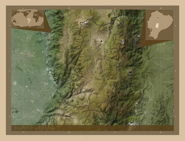 Chimborazo Province Ecuador Low Resolution Satellite Map Corner Auxiliary Location — Stock Photo, Image