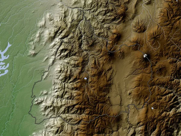 Κοτοπάξι Επαρχία Εκουαδόρ Υψόμετρο Χάρτη Χρωματισμένο Wiki Στυλ Λίμνες Και — Φωτογραφία Αρχείου