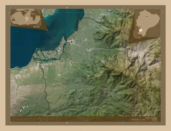 Όρο Επαρχία Εκουαδόρ Δορυφορικός Χάρτης Χαμηλής Ανάλυσης Τοποθεσίες Και Ονόματα — Φωτογραφία Αρχείου