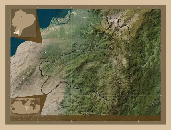 Loja Província Equador Mapa Satélite Baixa Resolução Mapa Localização Auxiliar — Fotografia de Stock