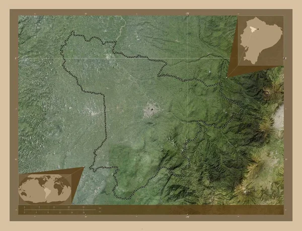 Santo Domingo Los Tsachilas Провинция Эквадор Карта Спутника Низкого Разрешения — стоковое фото