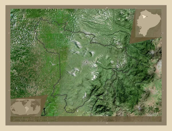 Santo Domingo Los Tsachilas Provinz Ecuador Hochauflösende Satellitenkarte Eck Zusatzstandortkarten — Stockfoto