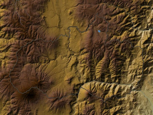Tungurahua Oblast Ekvádor Barevná Mapa Jezery Řekami — Stock fotografie