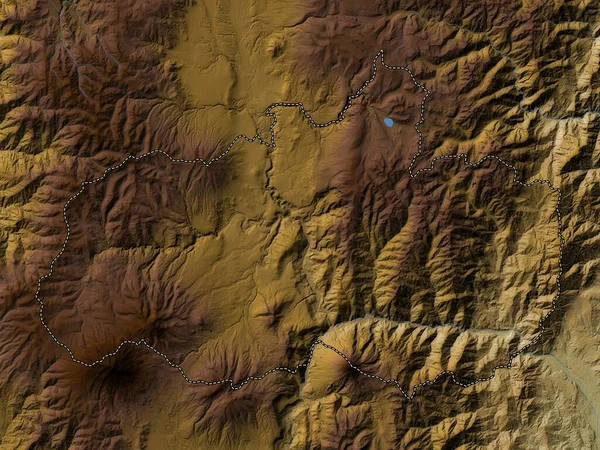 Tungurahua Província Equador Mapa Elevação Colorido Com Lagos Rios — Fotografia de Stock