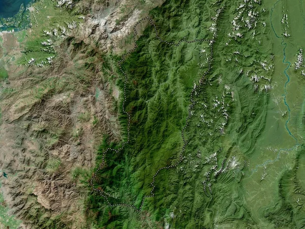 Zamora Chinchipe Provincia Ecuador Mapa Satélite Alta Resolución — Foto de Stock