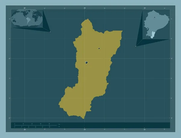 에콰도르의 사모라 색깔의 지역의 도시들의 Corner Auxiliary Location — 스톡 사진