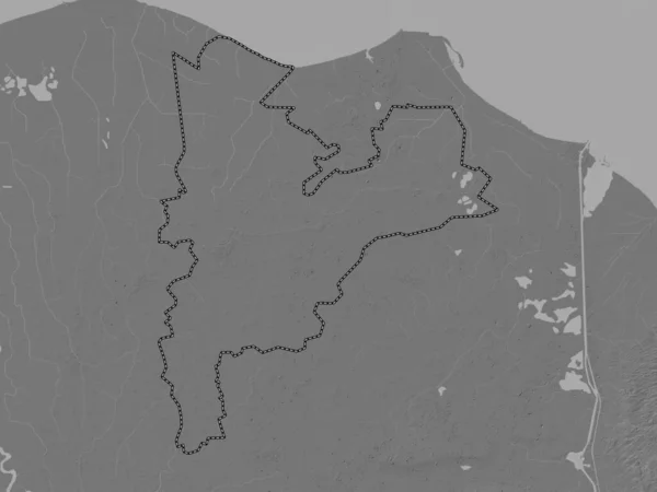 Daqahliyah Provincia Egipto Mapa Elevación Bilevel Con Lagos Ríos — Foto de Stock