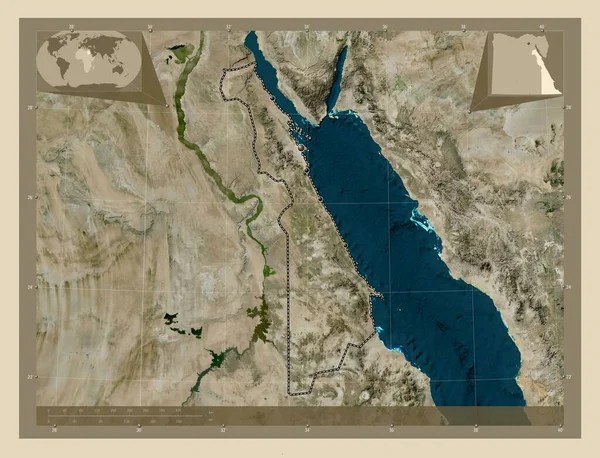 Аль Бахр Аль Ахмар Провинция Египет Спутниковая Карта Высокого Разрешения — стоковое фото