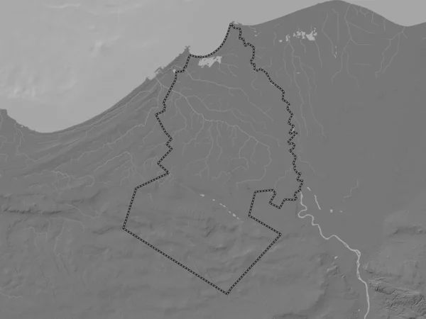 Buhayrah Mısır Valisi Gölleri Nehirleri Olan Çift Seviyeli Yükseklik Haritası — Stok fotoğraf