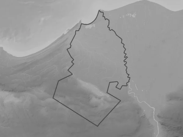 Buhayrah Governorate Egypt Grayscale Elevation Map Lakes Rivers — Stock Photo, Image