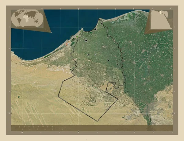 Buhayrah Egyptský Guvernér Satelitní Mapa Vysokým Rozlišením Umístění Velkých Měst — Stock fotografie