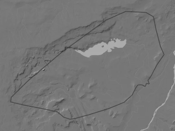 Fayyum Gubernator Egiptu Dwupoziomowa Mapa Wysokości Jeziorami Rzekami — Zdjęcie stockowe