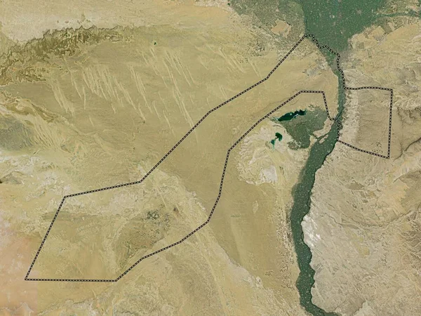 Jizah Gobernación Egipto Mapa Satélite Alta Resolución — Foto de Stock