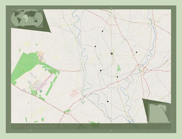 Minufiyah Gouvernement Von Ägypten Open Street Map Standorte Der Wichtigsten — Stockfoto